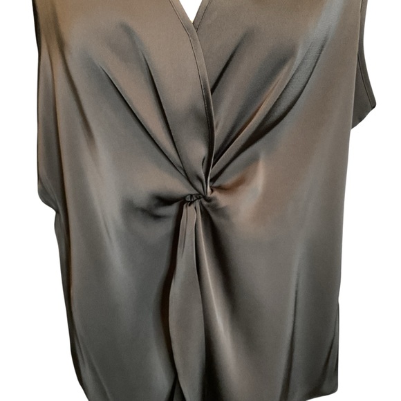 Calvin Klein Black Sleeveless V-Neck Blouse Size XL - Picture 2 of 10